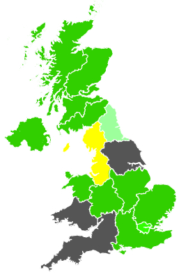 Click on a region for air pollution levels for 18/05/1987