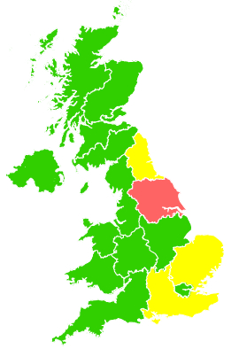 Click on a region for air pollution levels for 18/05/1993