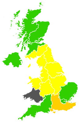 Click on a region for air pollution levels for 18/06/1990
