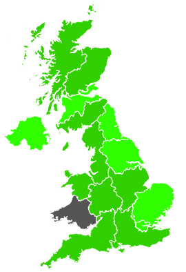 Click on a region for air pollution levels for 18/06/1991