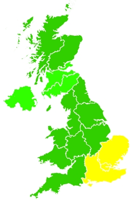 Click on a region for air pollution levels for 18/07/2024