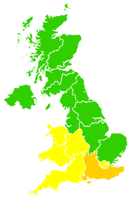 Click on a region for air pollution levels for 18/07/2026