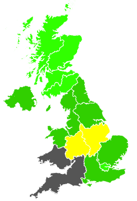 Click on a region for air pollution levels for 18/08/1990