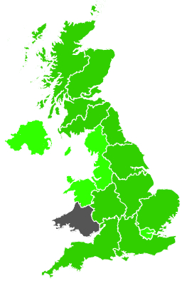 Click on a region for air pollution levels for 18/08/1991