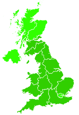 Click on a region for air pollution levels for 18/08/1992