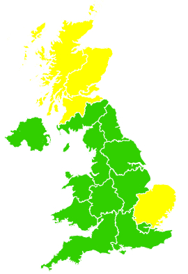 Click on a region for air pollution levels for 18/08/2006