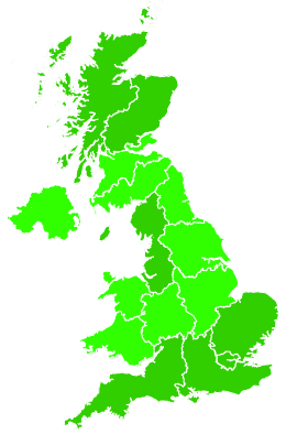 Click on a region for air pollution levels for 18/09/2007