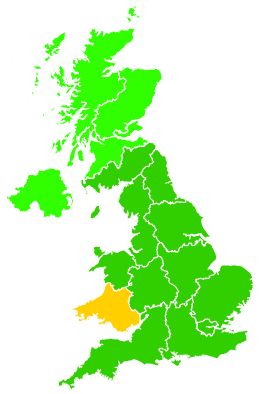 Click on a region for air pollution levels for 18/09/2018