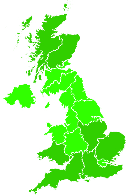 Click on a region for air pollution levels for 18/09/2019