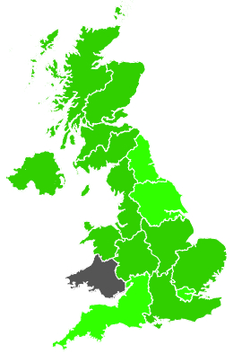 Click on a region for air pollution levels for 18/10/1987