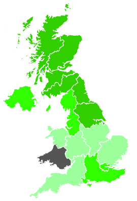 Click on a region for air pollution levels for 18/10/1988