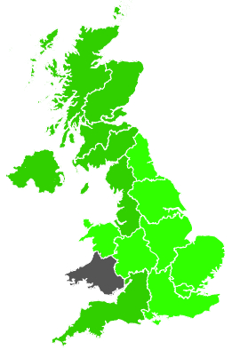 Click on a region for air pollution levels for 18/10/1991