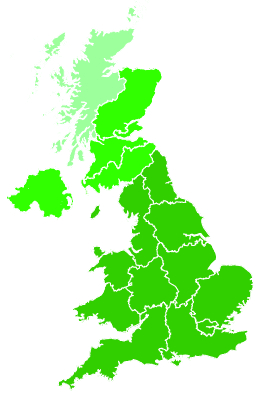 Click on a region for air pollution levels for 18/10/2004