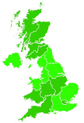 Click on a region for air pollution levels for 18/10/2014