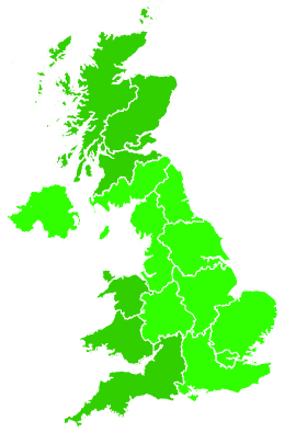 Click on a region for air pollution levels for 18/10/2021