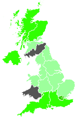 Click on a region for air pollution levels for 18/11/1989