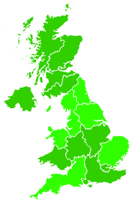 Click on a region for air pollution levels for 18/11/2007