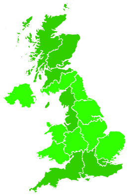 Click on a region for air pollution levels for 18/11/2013