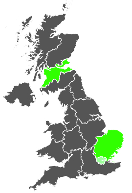 Click on a region for air pollution levels for 18/12/1977