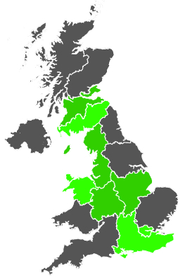 Click on a region for air pollution levels for 18/12/1986