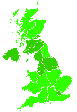 Click on a region for air pollution levels for 18/12/2007