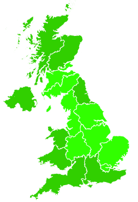 Click on a region for air pollution levels for 18/12/2019