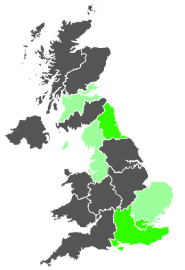 Click on a region for air pollution levels for 19/01/1987