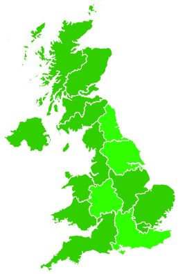 Click on a region for air pollution levels for 19/01/2010