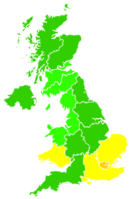 Click on a region for air pollution levels for 19/01/2017