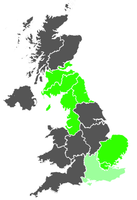 Click on a region for air pollution levels for 19/02/1987