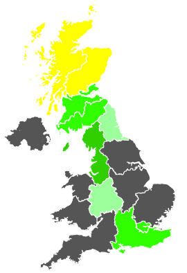 Click on a region for air pollution levels for 19/03/1987