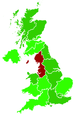 Click on a region for air pollution levels for 19/03/2026