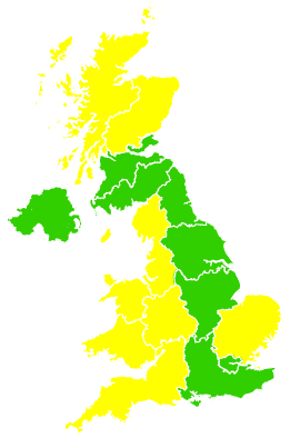 Click on a region for air pollution levels for 19/04/2006
