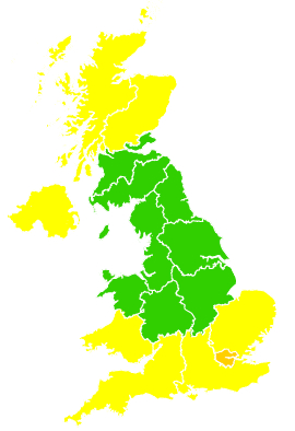 Click on a region for air pollution levels for 19/04/2010