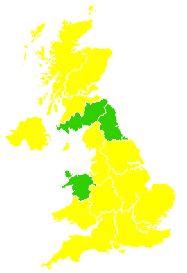 Click on a region for air pollution levels for 19/05/2008