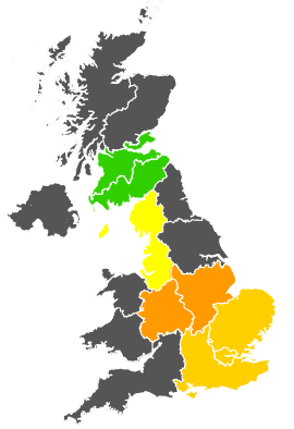 Click on a region for air pollution levels for 19/06/1986