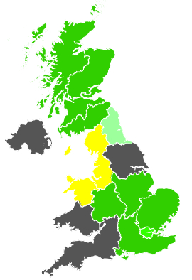 Click on a region for air pollution levels for 19/06/1987