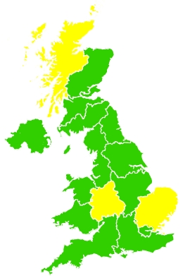 Click on a region for air pollution levels for 19/06/2023