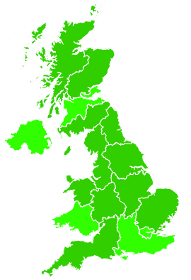 Click on a region for air pollution levels for 19/07/1992