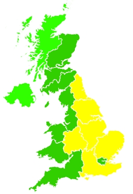Click on a region for air pollution levels for 19/07/2018
