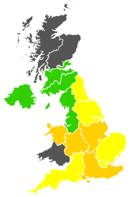 Click on a region for air pollution levels for 19/08/1989