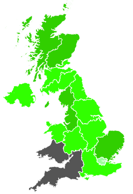 Click on a region for air pollution levels for 19/08/1990