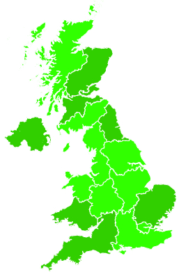 Click on a region for air pollution levels for 19/08/2007