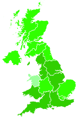 Click on a region for air pollution levels for 19/08/2019