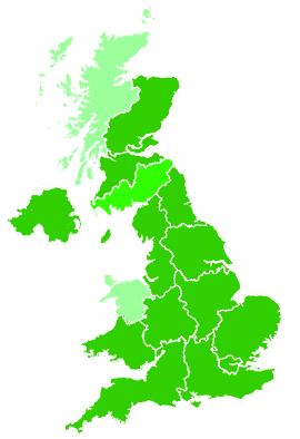 Click on a region for air pollution levels for 19/09/2004