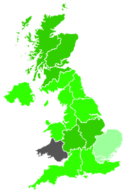 Click on a region for air pollution levels for 19/10/1988