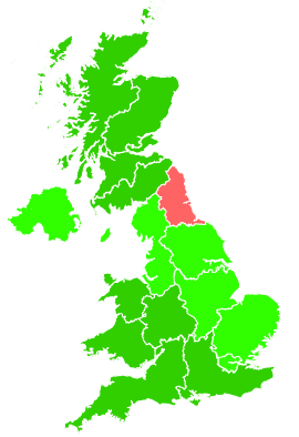 Click on a region for air pollution levels for 19/10/2023