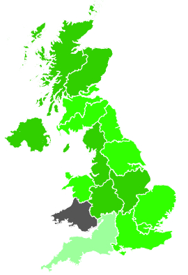 Click on a region for air pollution levels for 19/11/1988
