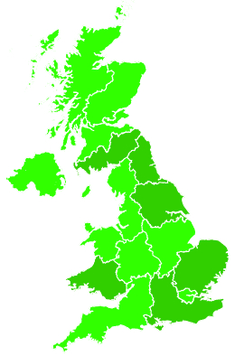 Click on a region for air pollution levels for 19/11/2018