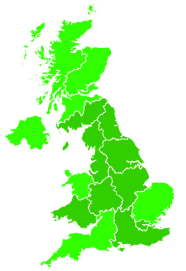 Click on a region for air pollution levels for 19/11/2019